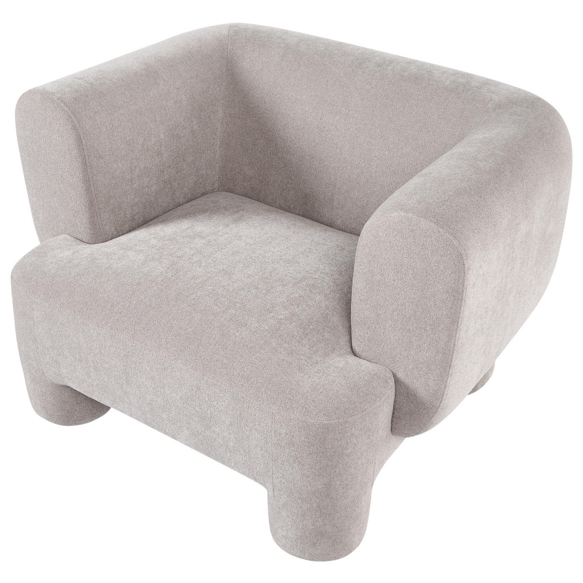SESSEL Stoff Beige Hogbo - Beige, Textil (110/73/93cm) - Beliani