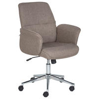 BÜROSTUHL Braun Ravishing - Braun, Textil (67/93/53cm) - Beliani