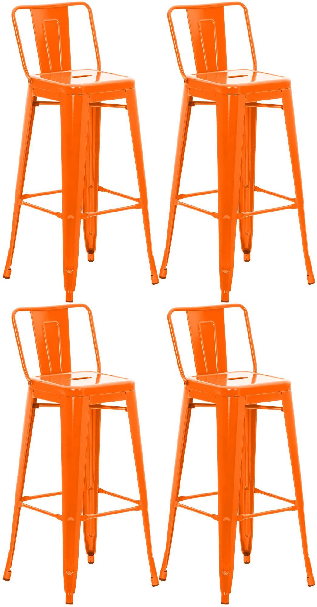 BARHOCKER Mason 4er Set orange - Orange, Metall (44/96/43cm) - furnicato