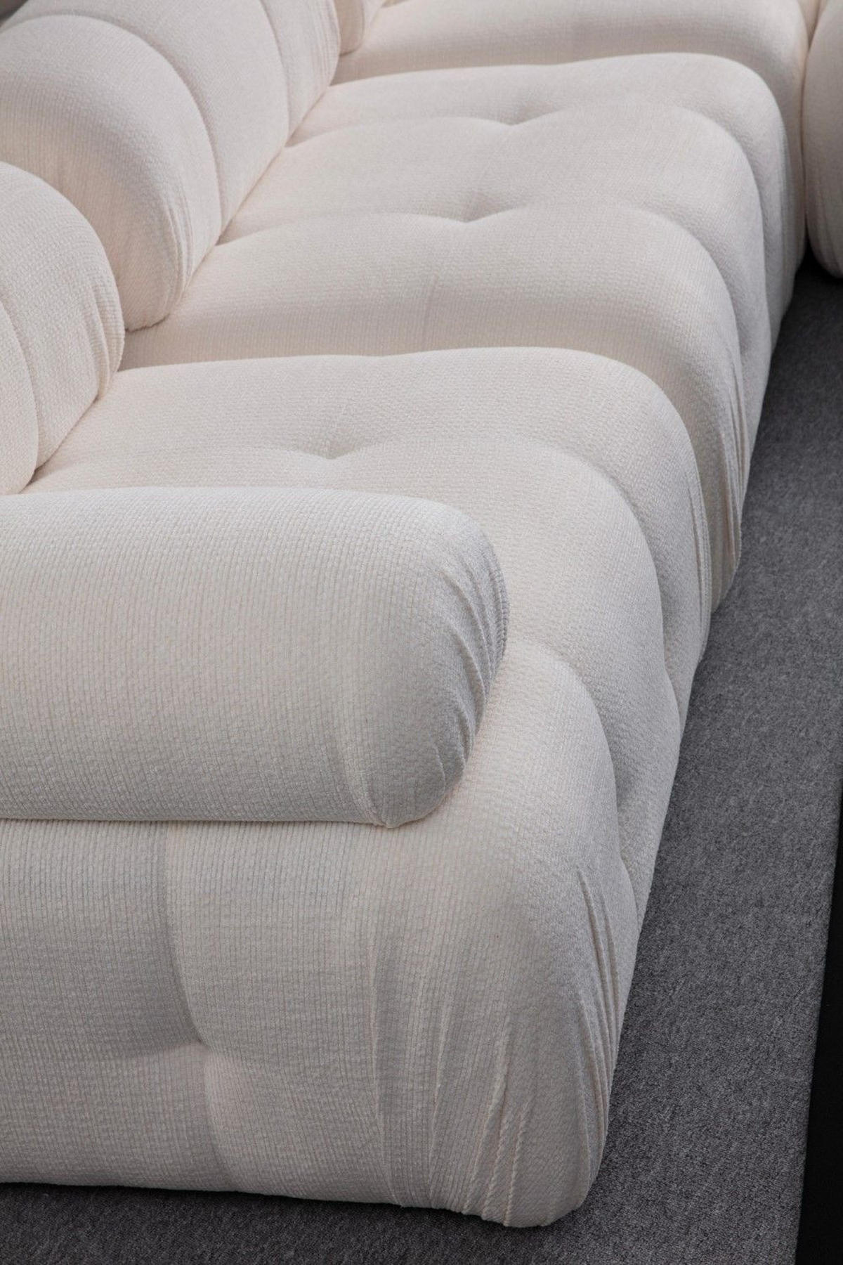 ECKSOFA inklusive Hocker - Schwarz/Weiß, Holz/Kunststoff (290/160cm) - myHomelando
