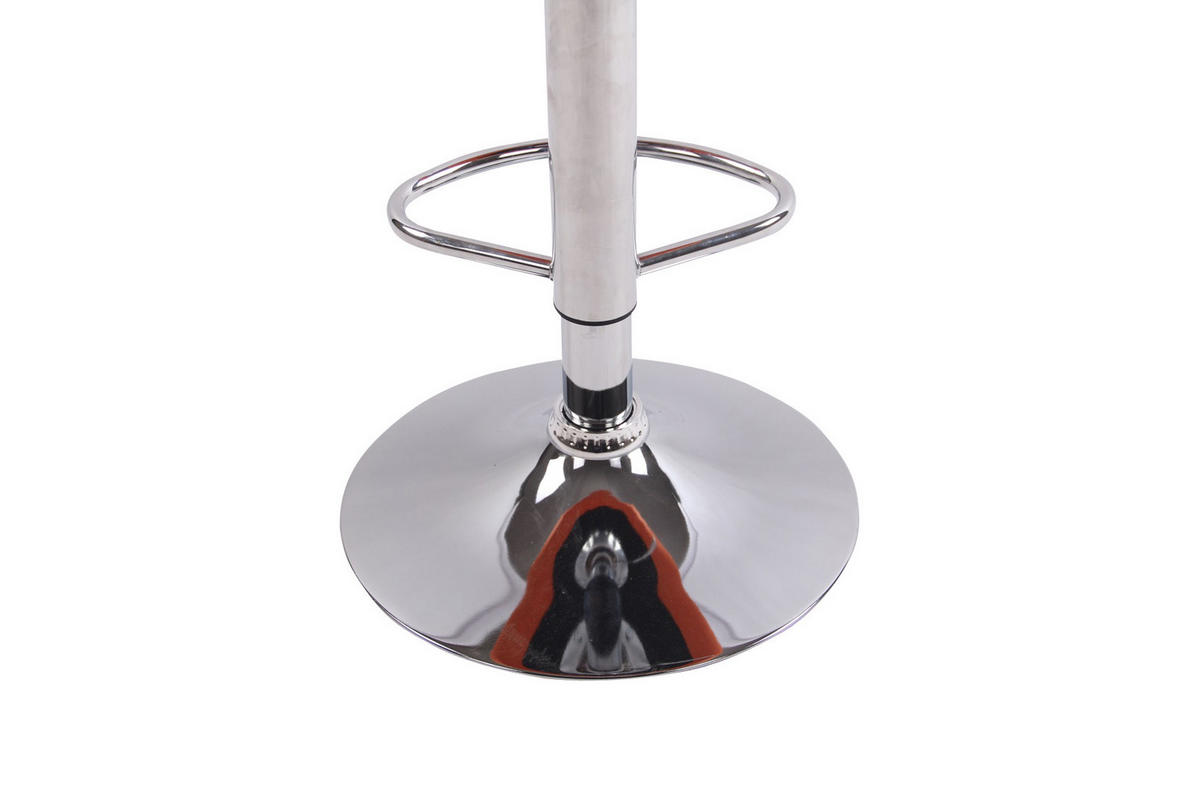 BARHOCKER 2er Set Stoff orange - Chromfarben/Orange, Textil/Metall (46/83/49cm) - CLP