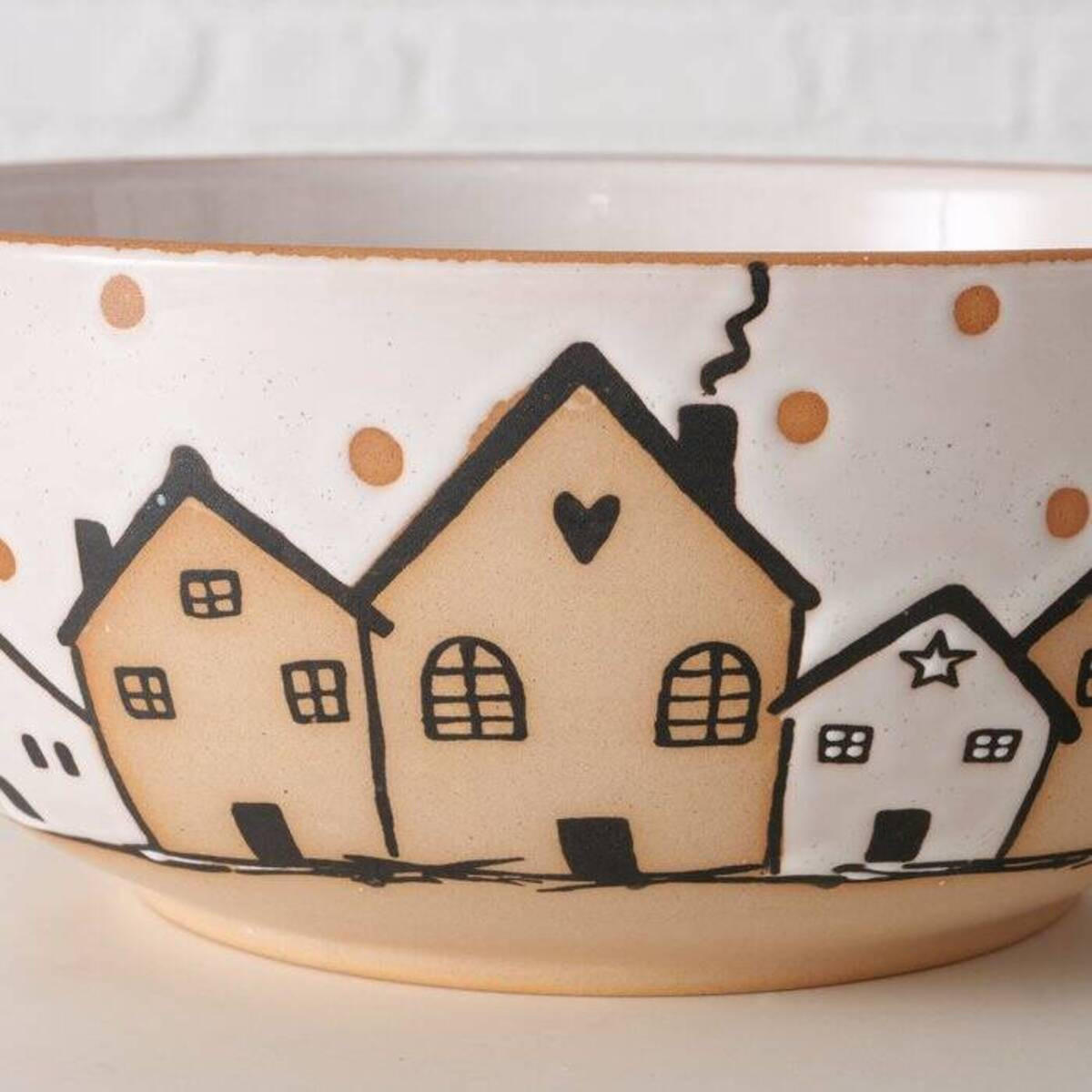 KERAMIKSCHALE Inken Ø23 cm - Multicolor, Keramik (23/9.5cm) - Boltze Home