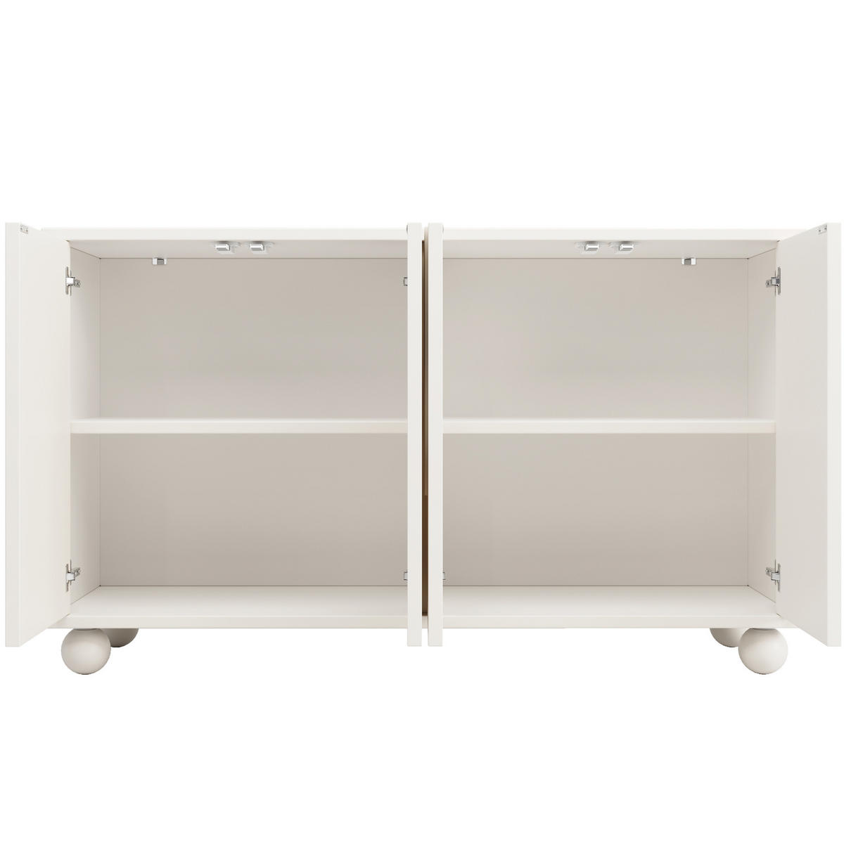 SIDEBOARD 120/35/71 cm aus MDF mit verstellbarem Einlegeboden Weiß/Creme - Weiß, Holzwerkstoff (120/71/35cm) - Modenvie