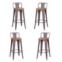 BARHOCKER-SET 4 Stück Metall Alteiche - Alteiche, Metall (42/94/42cm) - Nest Dream