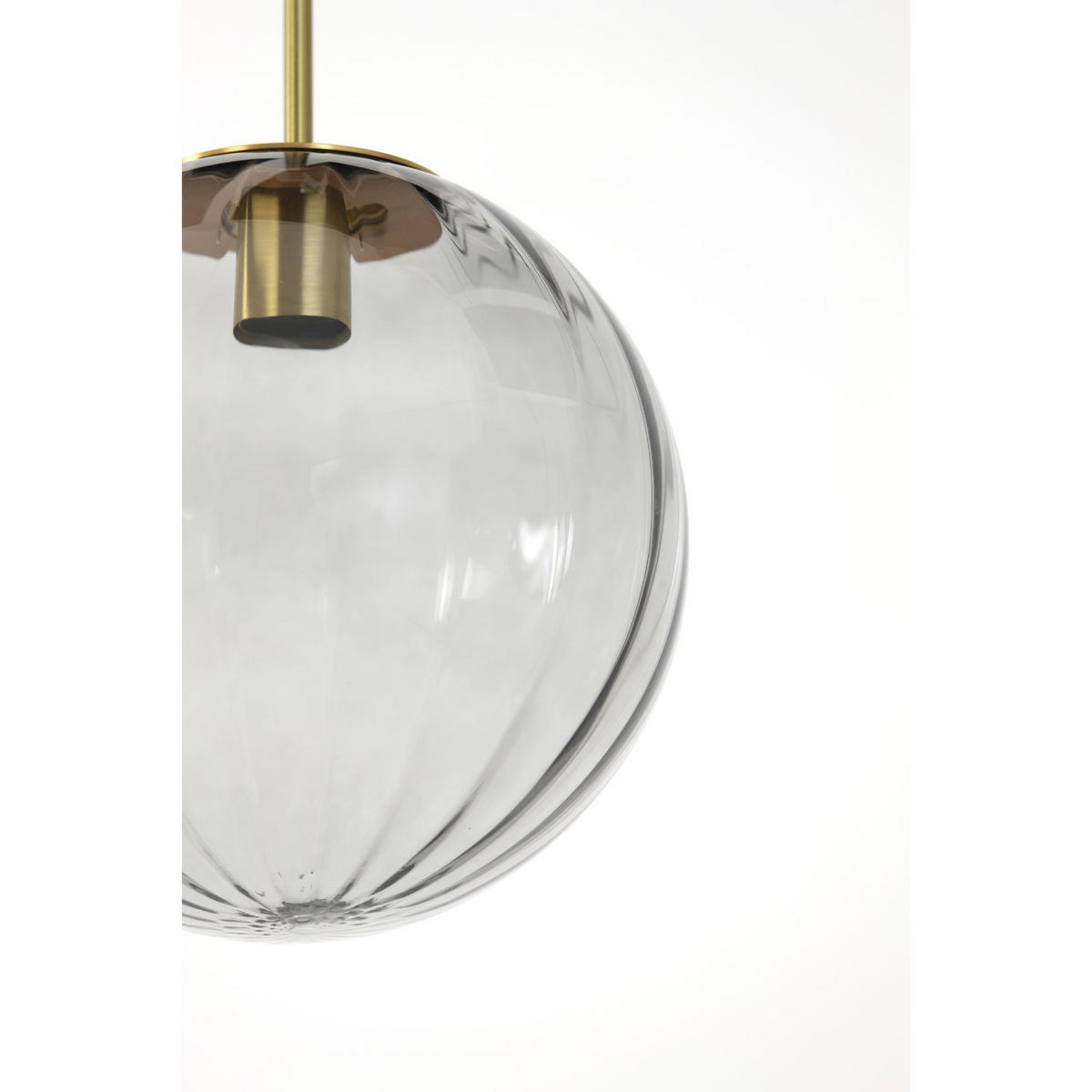 HÄNGELAMPE Magdala Grau Ø30/30 cm - Grau, Glas (30/30/30cm) - Light & Living