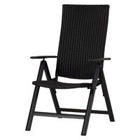 GARTENSTUHL, Lise, Stühle Schwarz, Rattan, 59 x 75 x 108 cm, 2-teilig - Schwarz, Naturmaterialien (59/108/75cm) - ebuy24