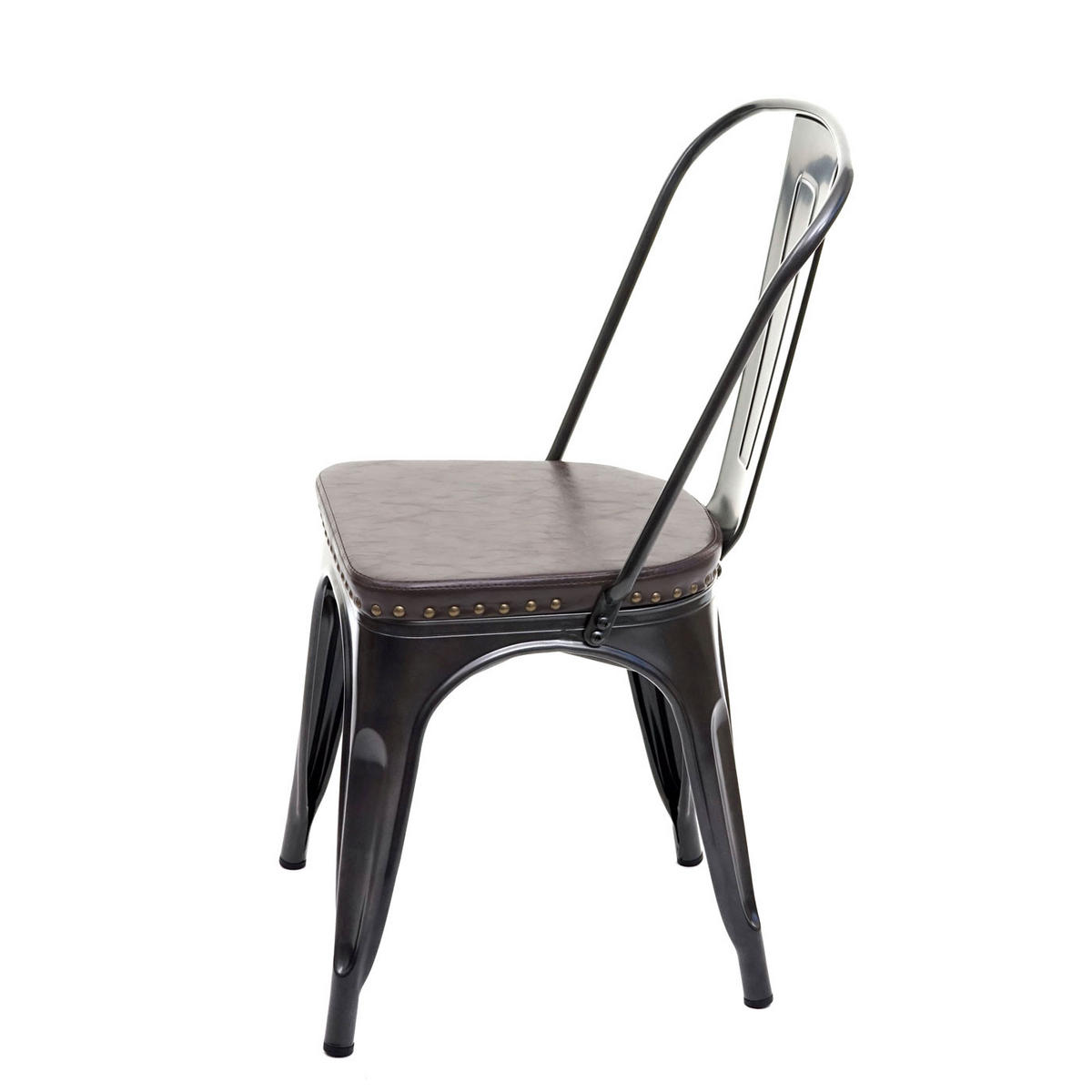 ESSZIMMERSTUHL H10E Braun 4er-Set - Braun, Metall (44/85/49cm) - MCW