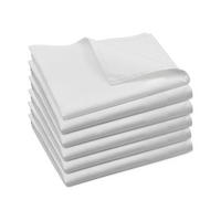 STOFFSERVIETTEN, 6er-Set, 50x50 cm, 100% Baumwolle, Weiß - Weiß, Textil (50/50cm) - Zollner