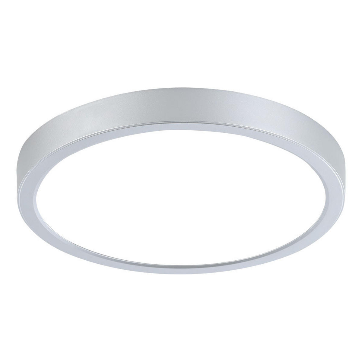 LED DECKENLEUCHTE Stahl Weiß Silber - Silberfarben, Metall (28.5/28.5/2.8cm)