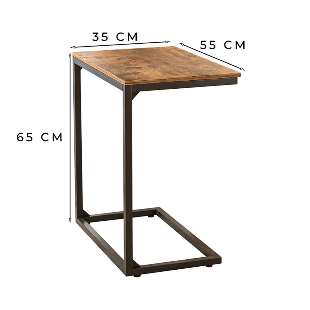 COUCHTISCH, braun 55/35/65 cm - Dunkelbraun, Holzwerkstoff (35/55/65cm)