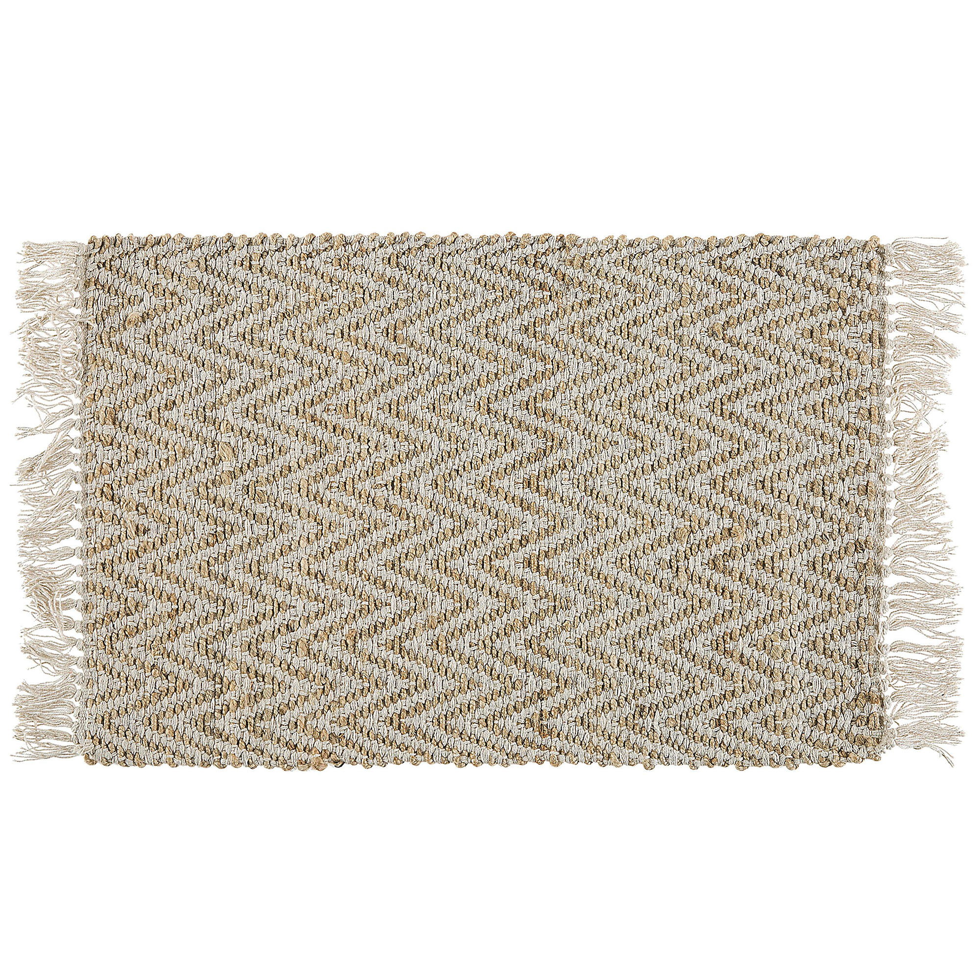 KURZFLOR-TEPPICH Afrin 80/50 cm - Beige, Naturmaterialien (50/80cm) - Beliani