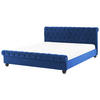 BETT 180/200cm Marineblau Avallon - Blau, Textil (180/200cm) - Beliani