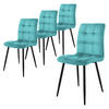 ESSZIMMERSTUHL Samt Petrol 4er Set - Blau, Metall (41/89/49cm) - ML-DESIGN