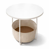 BEISTELLTISCH - Multicolor, Holzwerkstoff/Textil (45/45/50cm) - Relaxdays