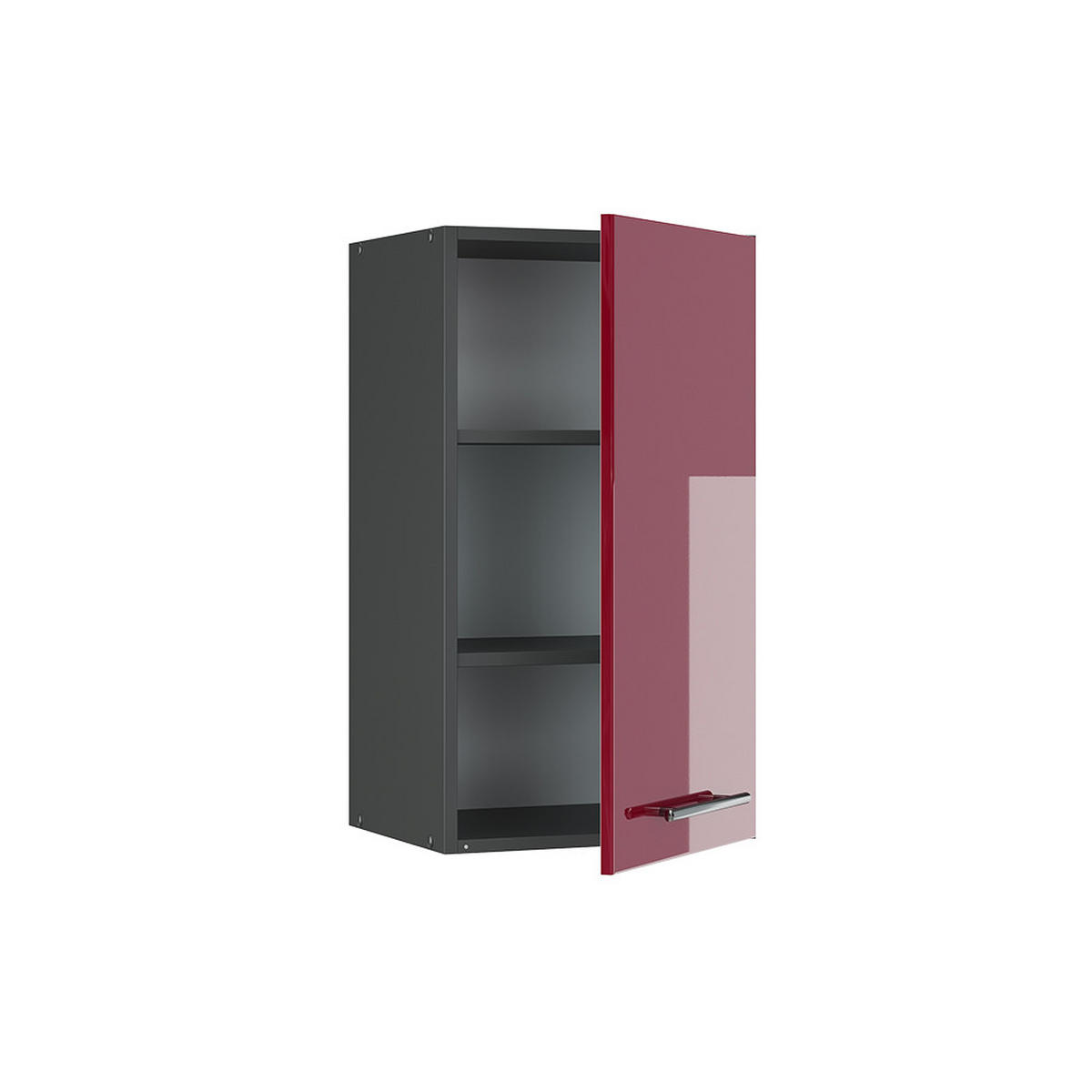 HÄNGESCHRANK Fame-Line Bordeaux Hochglanz 40 cm - Bordeaux/Anthrazit, Holzwerkstoff (40/72/34.1cm) - Vicco
