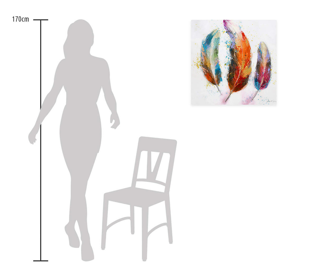 ÖLGEMÄLDE 60/60 cm - Multicolor, Holz/Textil (1.08/60cm) - KUNSTLOFT