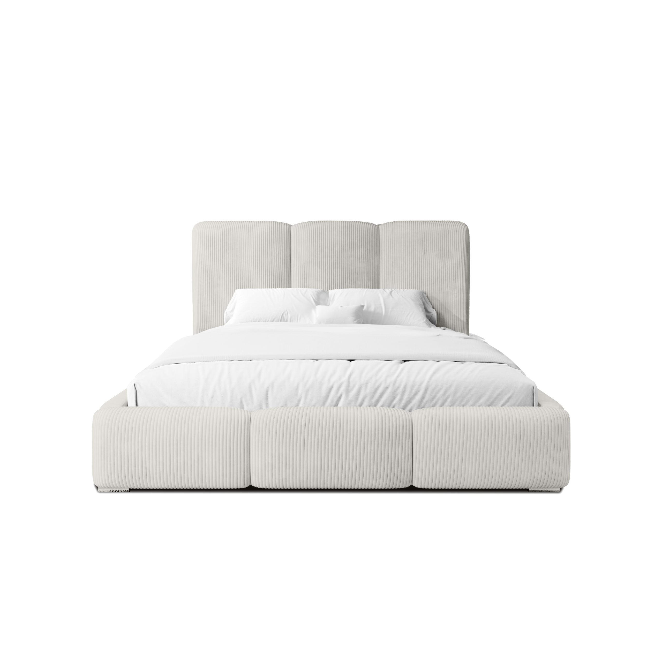 POLSTERBETT Doppelbett Walmer 160x200 cm Hellgrau - Hellgrau, Textil (160/200cm) - Fedve