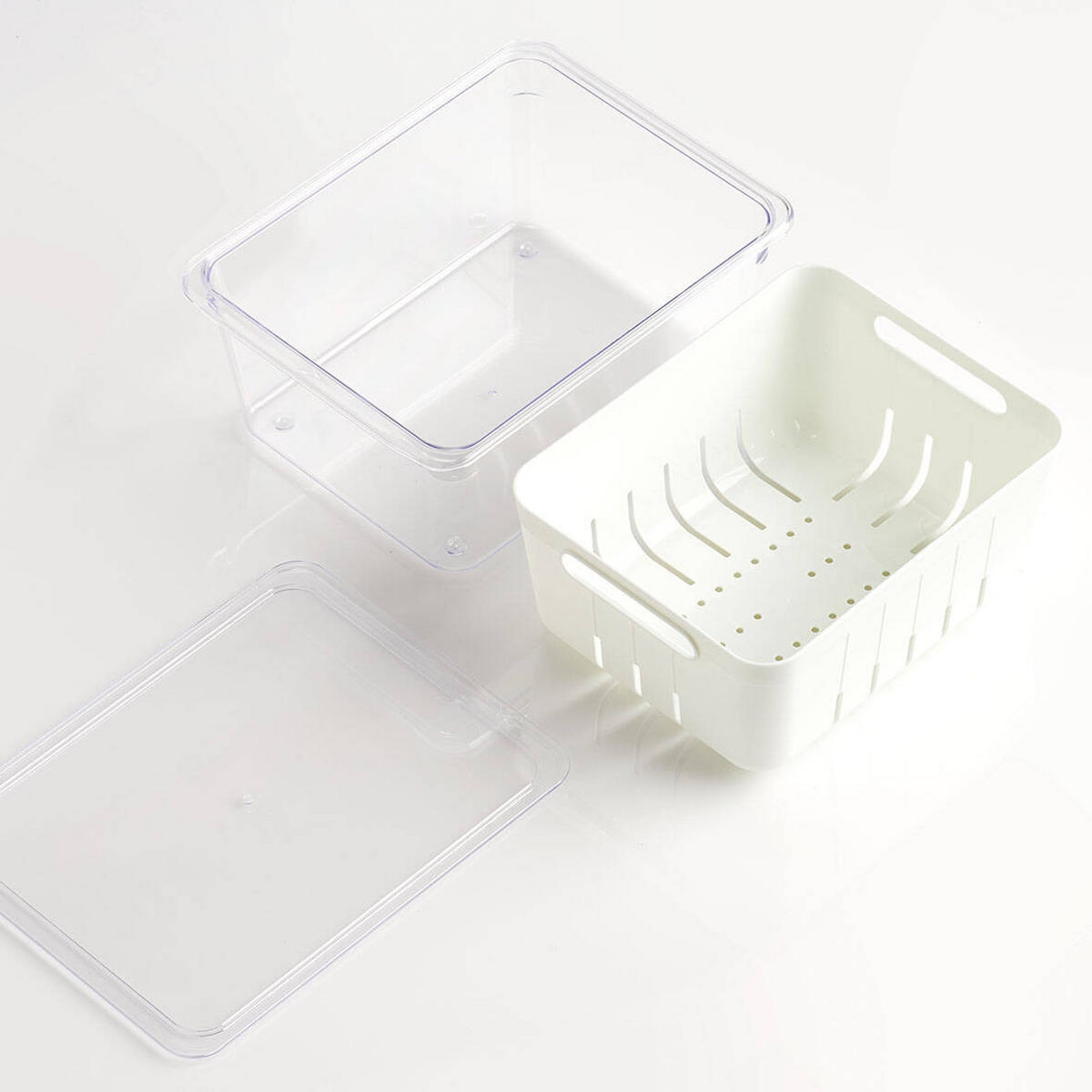 KÜHLSCHRANK-ORGANIZER 22,5/17,5/10 cm - Weiß, Kunststoff (17.5/10/22.5cm)