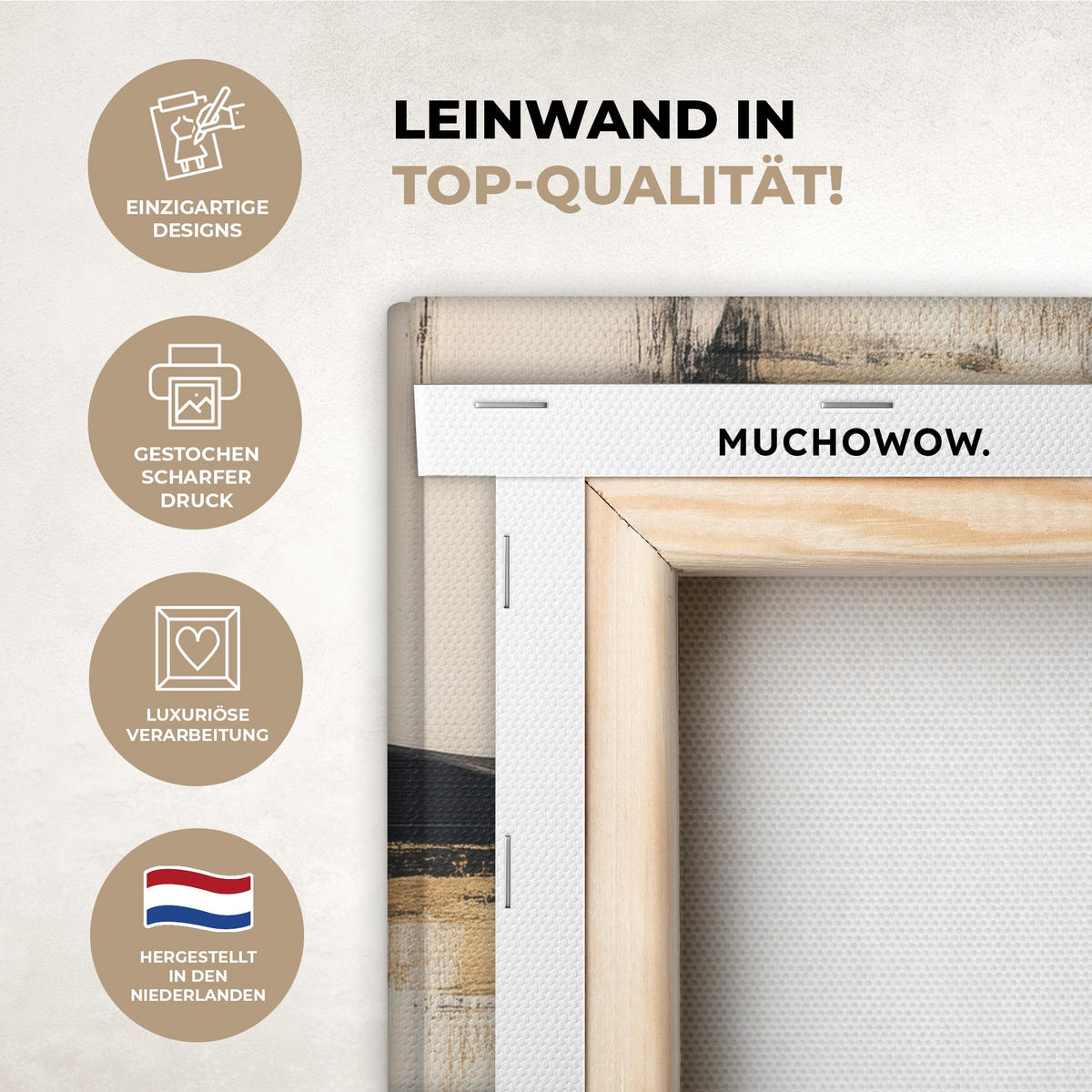 LEINWANDBILD Frau - Hut - Farbe 30x40 cm - Goldfarben, Textil (30/40cm) - MuchoWow