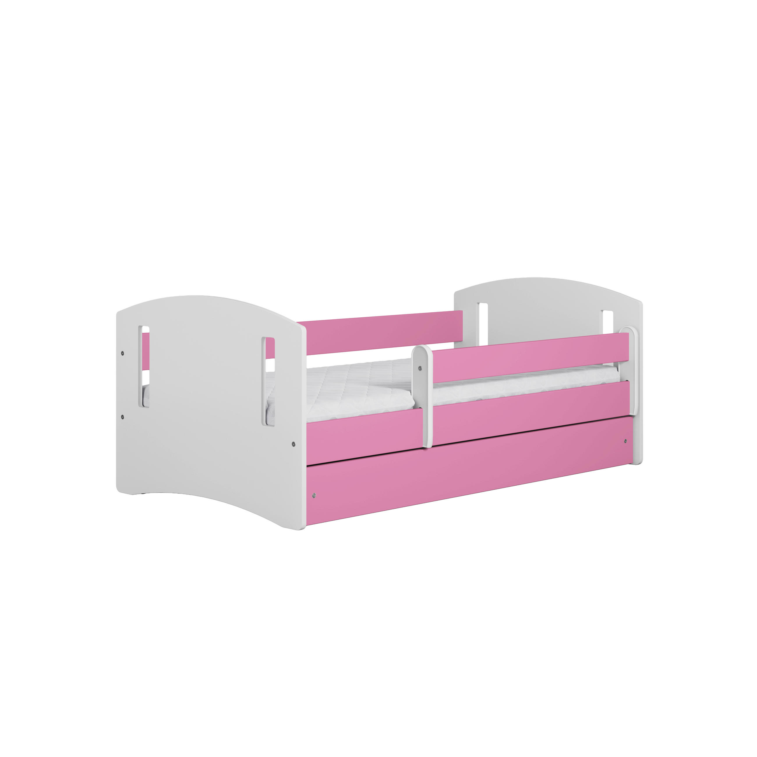 KINDERBETT CLASSIC II mit Schublade ohne Matratze 90/65/164 - Rosa, Holzwerkstoff (80/160cm) - RAUMHIRSCH FURNITURE