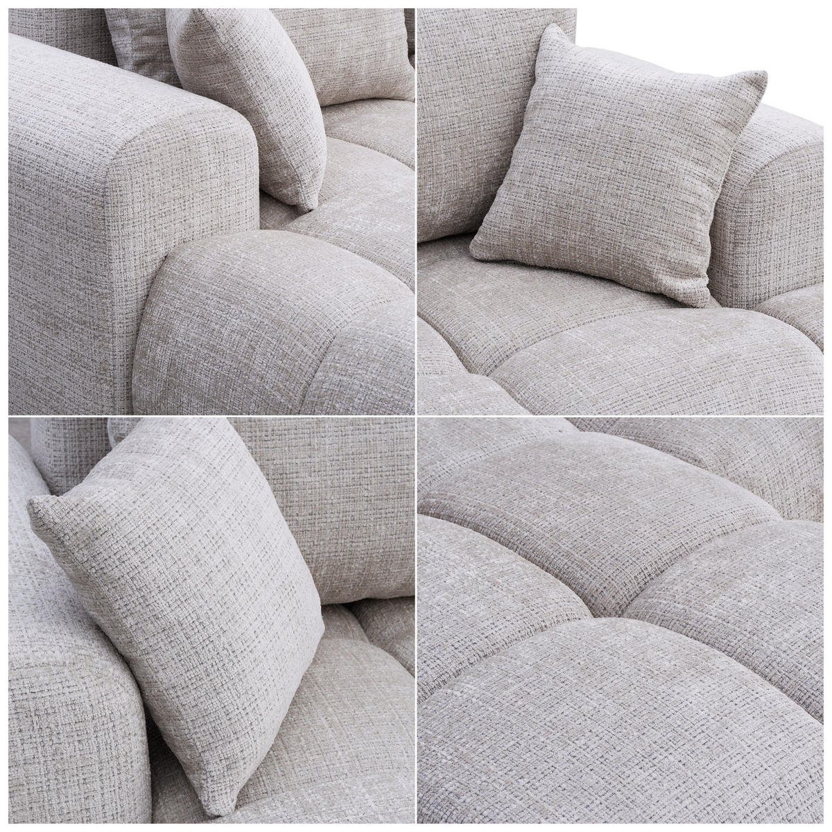 ECKSOFA MILANO mit Schlaffunktion und Bettkasten Grau - Grau, Holzwerkstoff/Kunststoff (250/160cm) - Idohome
