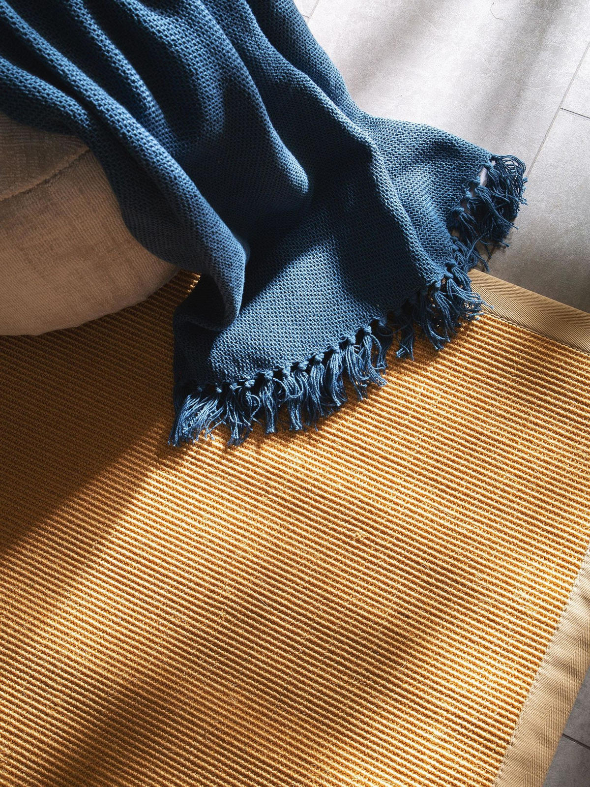 SISALTEPPICH Sana Beige 150x150 cm - Beige, Naturmaterialen/Kunststoff (150/1cm) - KUNSTLOFT
