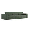 4-SITZER-SOFA Strukturstoff Stoff Grün - Blau/Schwarz, Kunststoff/Textil (314/80/103cm) - Makamii