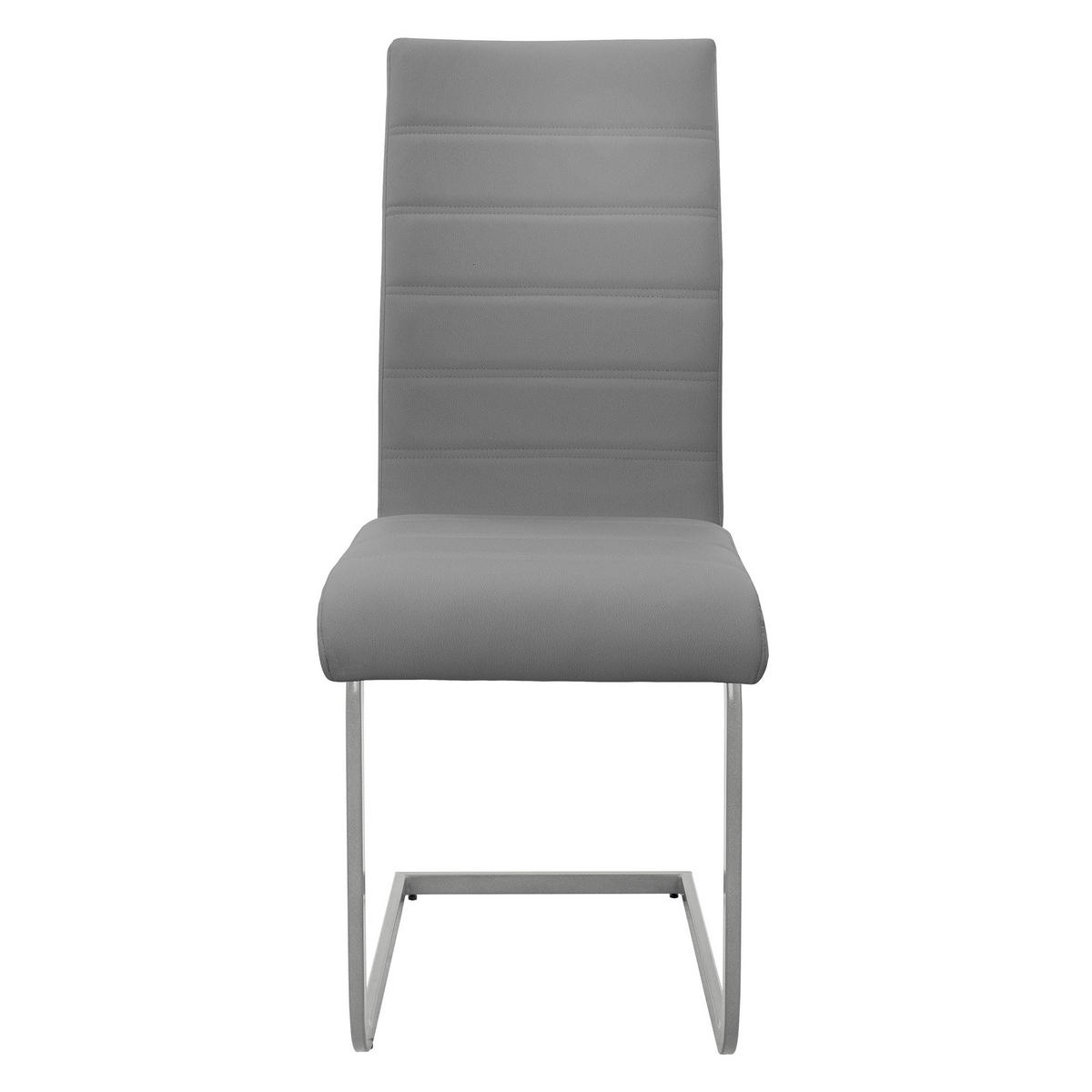 ESSZIMMERSTUHL grau 2er Set - Grau, Metall (57/102/40cm) - ML-DESIGN