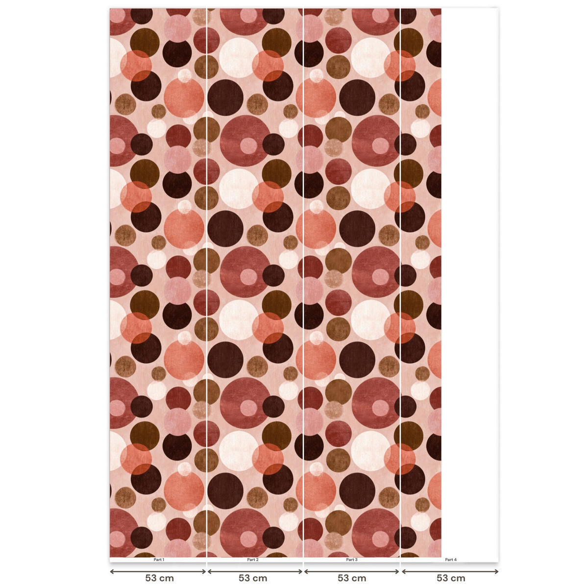 TAPETE - Kreise - Modern - Farbenfroh - 180x300 cm - Multicolor, Papier (180/300cm) - OnlyWow