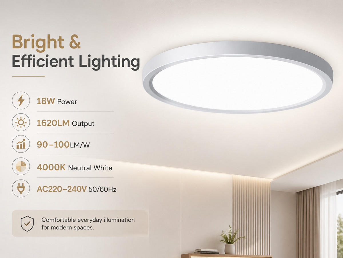 DECKENLEUCHTE CE1011DF LED mit Dämmerungssensor und Bewegungsmelder - Weiß, Kunststoff (24/24/2.9cm) - LOVHAUS