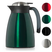 XXL Thermoskanne Kaffee Carla 1L Dunkelgrün – Große Isolierkanne 1000 ml - Dunkelgrün, Metall (1L) - Blumtal