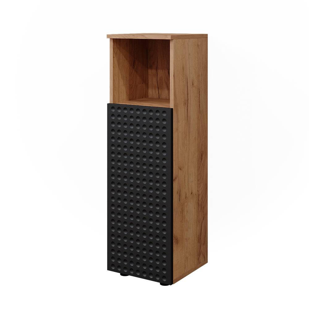 MIDISCHRANK Irma Anthrazit gepunktet 30 x 95 cm - Anthrazit, Holzwerkstoff (30/95/30cm) - Vicco