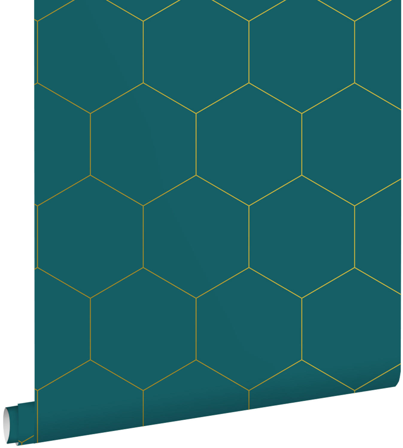 TAPETE Wabenmuster 53 cm x 10.05 m - Blau, Papier (53/1000cm) - ESTAhome