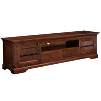 TV-BOARD Akazie 200x45x55 nougat lackiert OXFORD #326 - Dunkelbraun, Holz (200/55/45cm) - Massivmoebel24