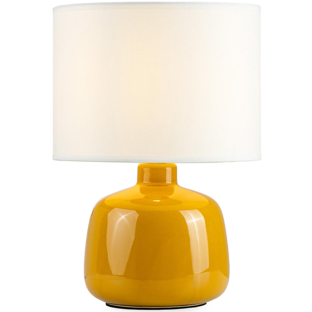 TISCHLAMPE STIVUS 2-er Set, Gelb - Gelb, Textil/Metall (22/22/32cm) - KONSIMO®