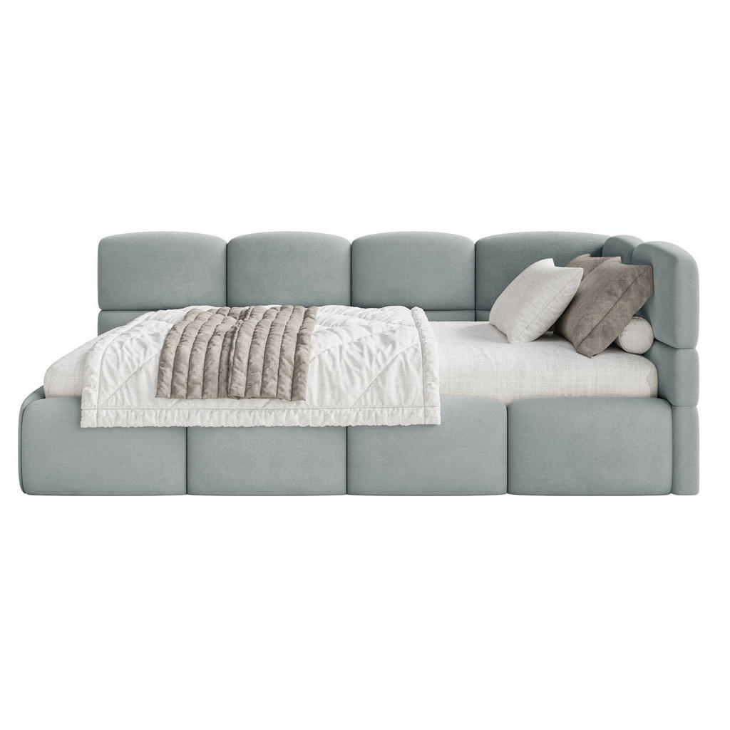 Selsey POSTEL PRO MLÁDEŽ Cloudy šedá 120 cm, velur Easy-Clean