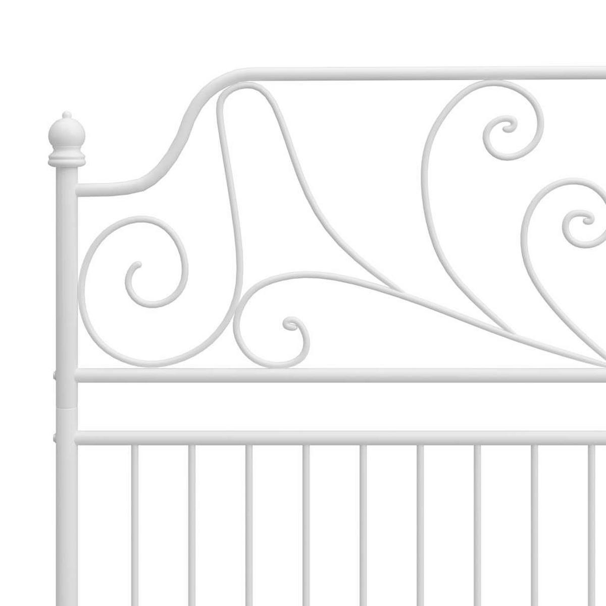 BETTGESTELL Weiss Metall 140/200 Cm - Weiß, Naturmaterialien (140/200cm) - vidaXL