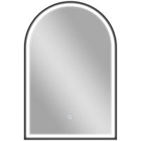 BADSPIEGEL Aluminiumlegierung, gehärtetes Glas Schwarz - Schwarz, Glas (4/90/60cm) - HOMCOM