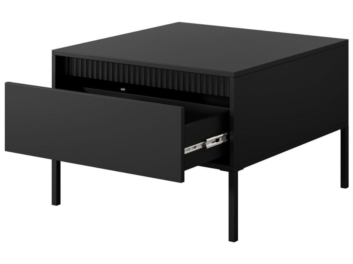 COUCHTISCH Schwarz 68/68/49 cm Sorano - Schwarz, Naturmaterialen/Metall (68/68/49cm) - Graingold