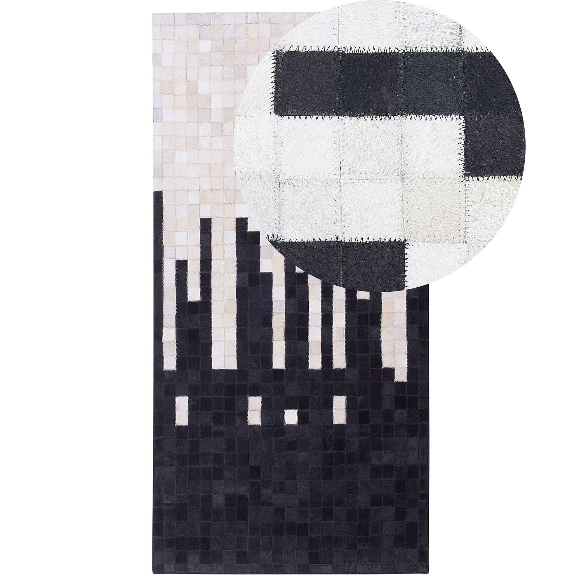 KURZFLOR-TEPPICH Bolu 150/80 cm - Weiß, Fell (80/150cm) - Beliani