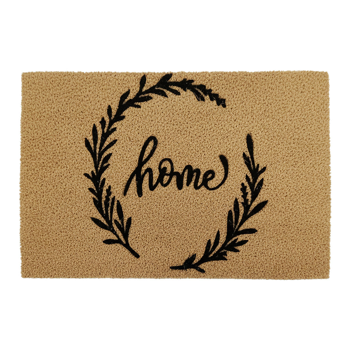 FUSSMATTE - Hellbraun, Kunststoff/Textil (60/40cm) - Relaxdays