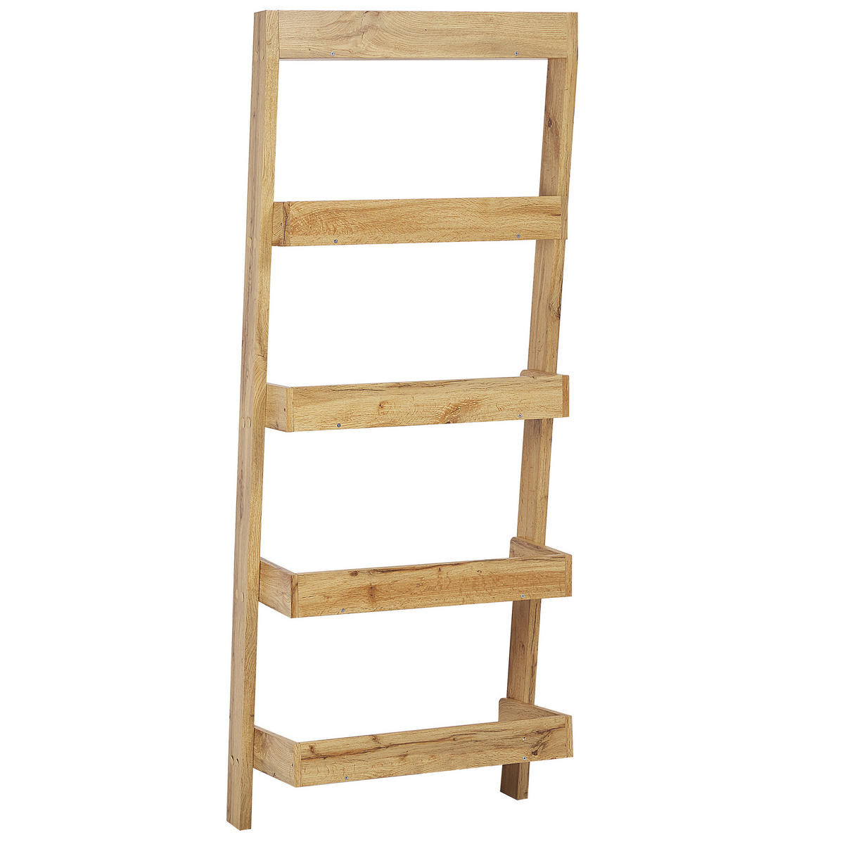 REGAL 5 Fächer Mobile Trio - Hellbraun, Holzwerkstoff (65/167/43cm) - Beliani