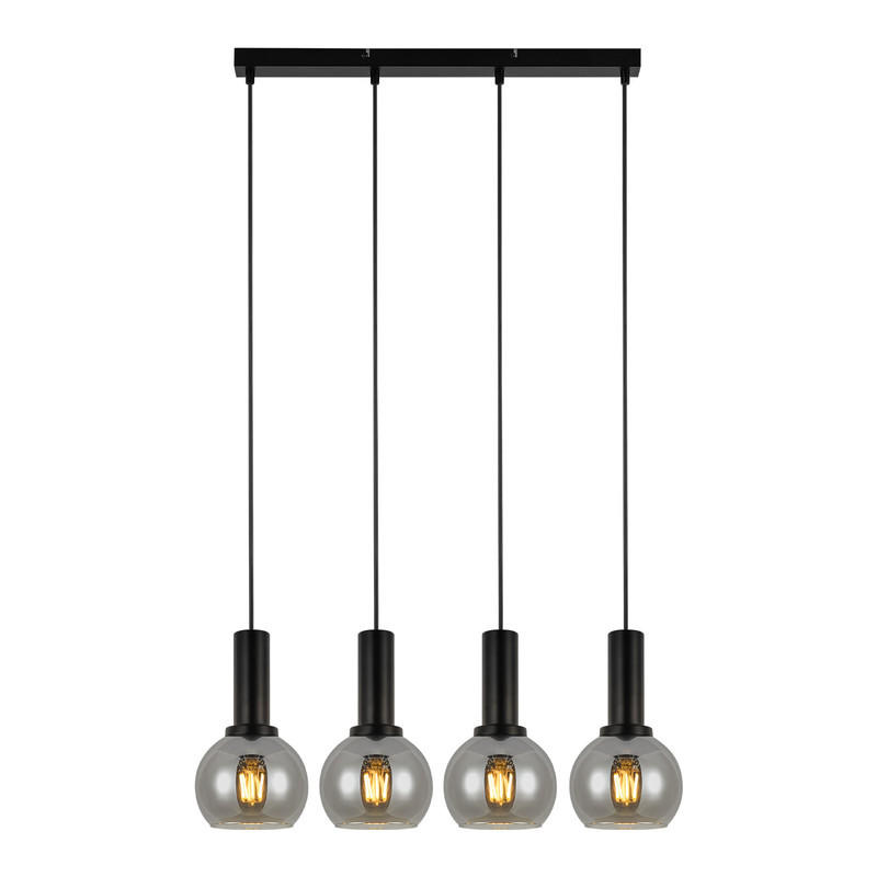 PENDELLEUCHTE Yaffee 55/13/145cm - Schwarz, Metall (55/13/145cm) - Nettlife