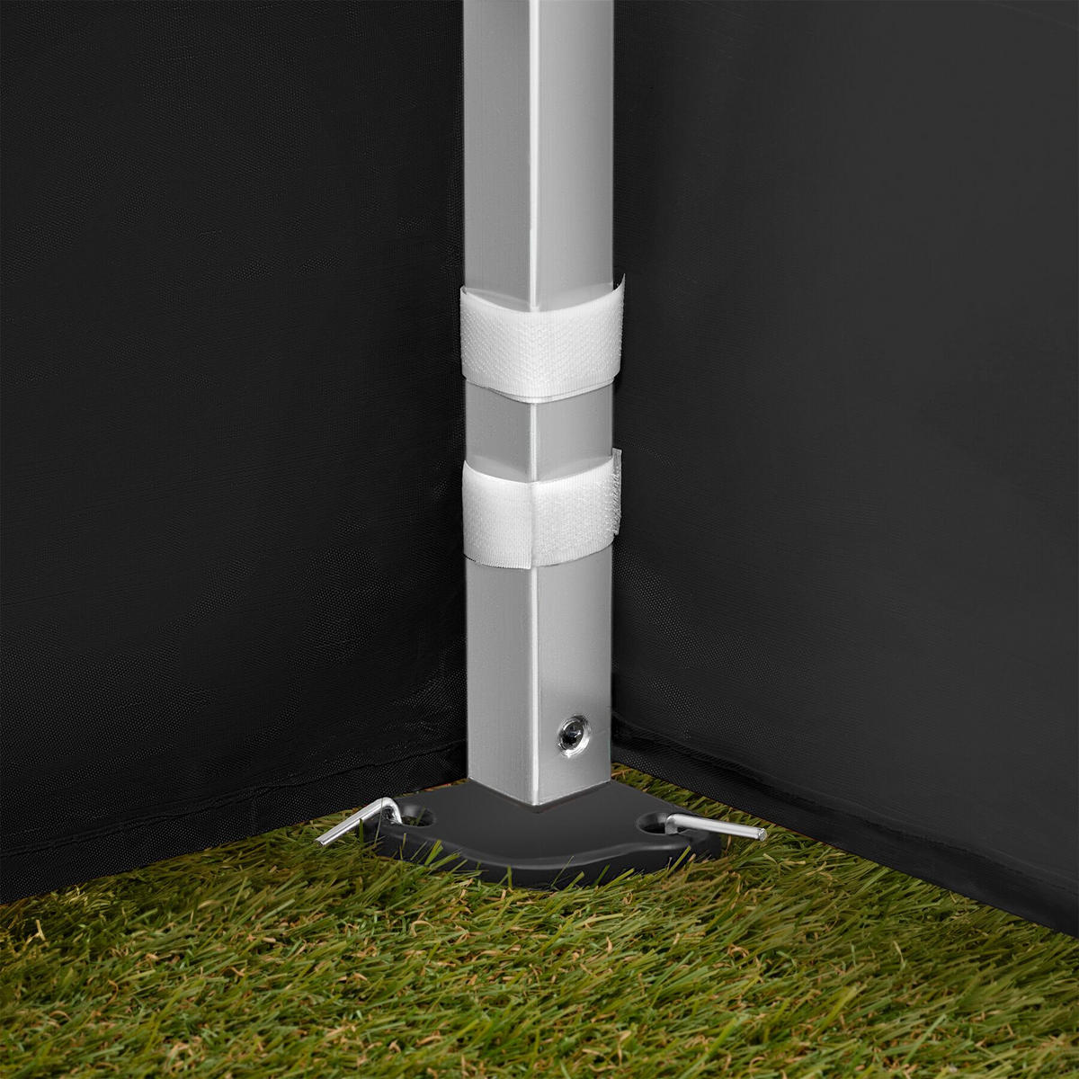 FALTPAVILLON aus Aluminium Viola, inklusive Spannseilen, Heringen und Tragetasche, schwarz - Schwarz, Kunststoff (300/316/600cm) - tectake