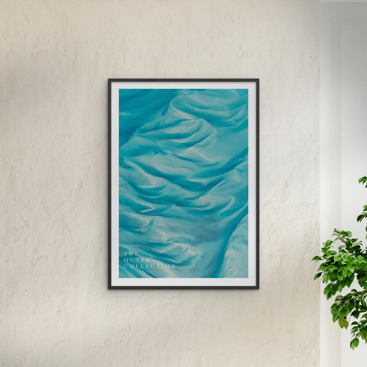 POSTER mit Rahmen Arch Atelier - The Outer Collection – 002 - Blau/Schwarz, Holz/Papier (70/100cm) - Poster&Frame