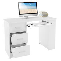 SCHREIBTISCH - Weiß, Holzwerkstoff (110/49/75cm) - ML-DESIGN