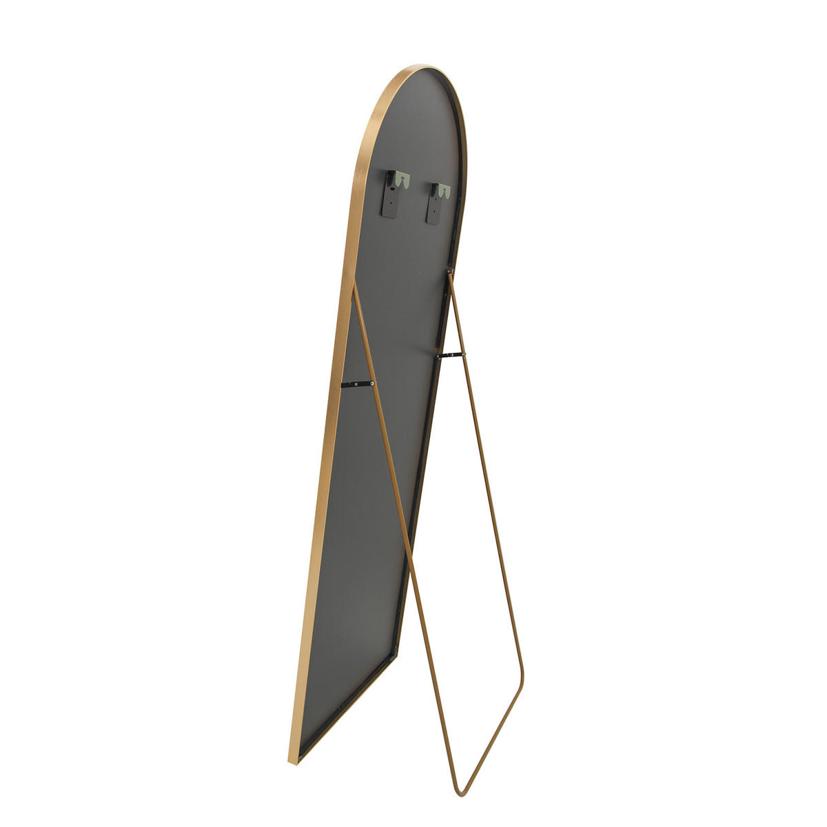 STANDSPIEGEL Ganzkörperspiegel,162 × 53 cm, goldfarbener, gewölbter Spiegel, Rahmen aus Aluminiumlegierung - Goldfarben, Glas (53/162/3cm) - WoodenAura