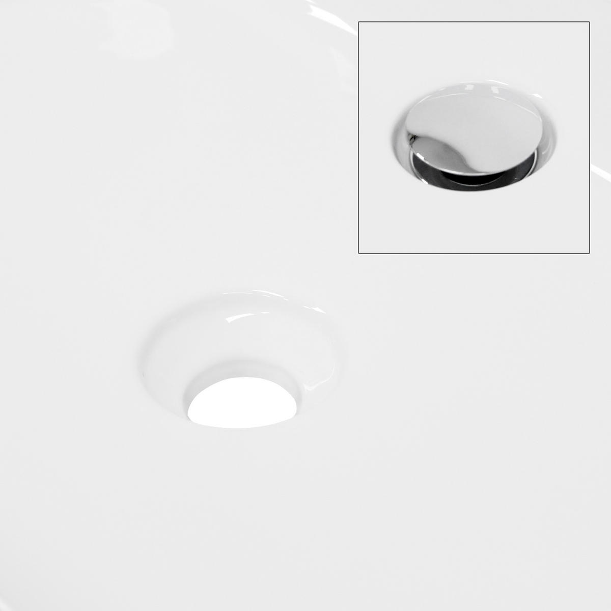 WASCHBECKEN - Weiß, Keramik (38/12.5/60.5cm) - LuxeBath