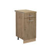 KÜCHENUNTERSCHRANK R-Line Artisan-Eiche 40 cm, AP Eiche - Eiche Wotan/Eiche Artisan, Holzwerkstoff (40/81.6/60cm) - Vicco