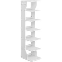 SCHUHSCHRANK Weiß 26,4x30 cm LBS200T14V1 6 Praktische Ablagen - Weiß, Holzwerkstoff (26.4/110.4/30cm)